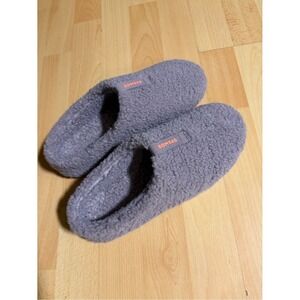 Bombas Sunday Slippers Womens 9 Dusty Purple Mauve Sherpa Memory Foam Support